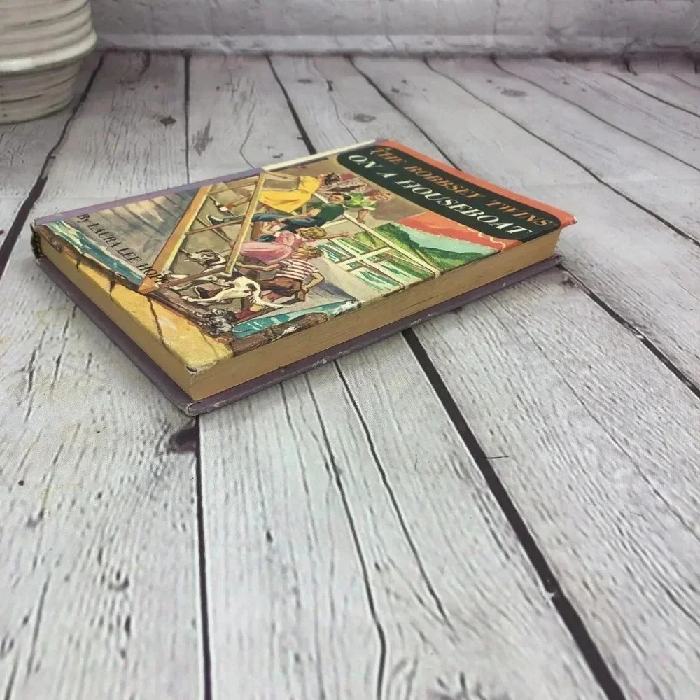 vintage The bobbsey twins on a houseboat book 1955
